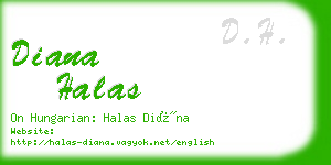 diana halas business card